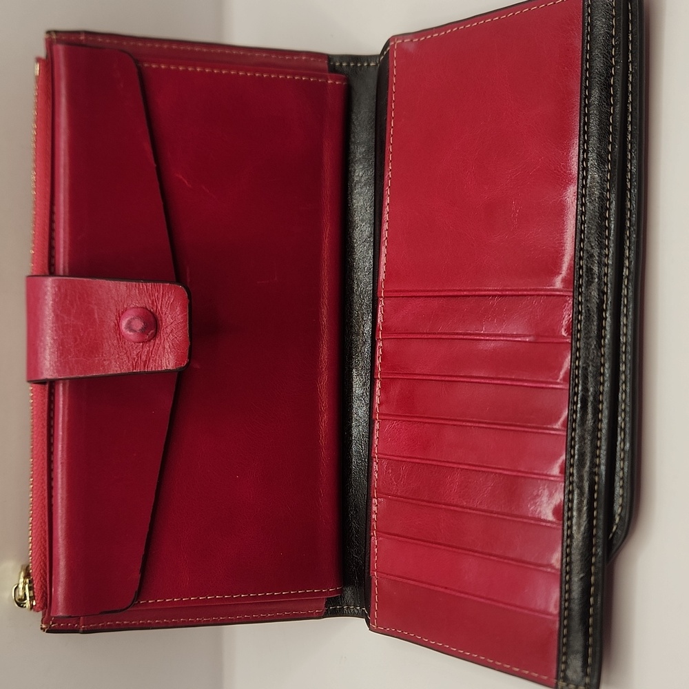ITSLIFE RFID Blocking Raspberry Pink Leather Wallet